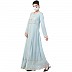 Premium Dress abaya with Zari work- Sky Blue Premium Dress abaya with Zari work- Sky Blue
